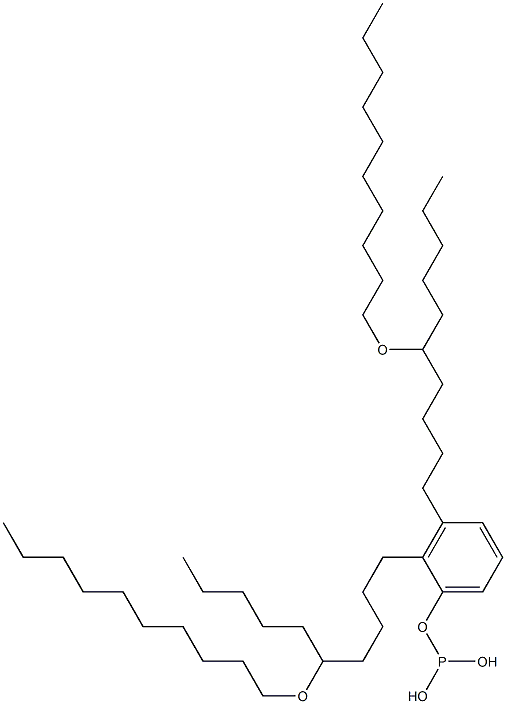 Phosphorous acid bis[5-(decyloxy)decyl]phenyl ester Structure