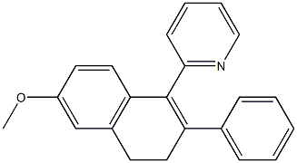 2-(6-Methoxy-2-phenyl-3,4-dihydronaphthalen-1-yl)pyridine 구조식 이미지