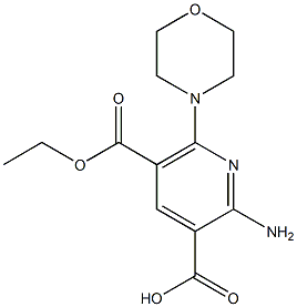 2-Amino-6-morpholinopyridine-3,5-dicarboxylic acid 5-ethyl ester 구조식 이미지