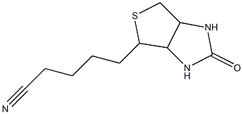 5-(2-Oxohexahydro-2H-thieno[3,4-d]imidazol-4-yl)pentanenitrile 구조식 이미지