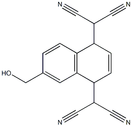 [(1,4-Dihydro-6-hydroxymethylnaphthalene)-1,4-diylidene]bis(malononitrile) Structure