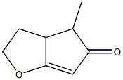 3,3a-Dihydro-4-methyl-2H-cyclopenta[b]furan-5(4H)-one 구조식 이미지