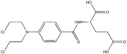 N-[4-[Bis(2-chloroethyl)amino]benzoyl]-L-glutamic acid 구조식 이미지