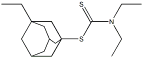 Diethyldithiocarbamic acid 5-ethyladamantan-1-yl ester 구조식 이미지
