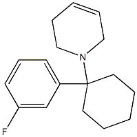 1,2,3,6-Tetrahydro-1-[1-[3-fluorophenyl]cyclohexyl]pyridine Structure