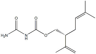 [R,(-)]-5-Methyl-2-(1-methylvinyl)-4-hexene-1-ol N-carbamoylcarbamate 구조식 이미지