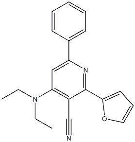 2-(2-Furanyl)-4-(diethylamino)-6-phenylpyridine-3-carbonitrile Structure