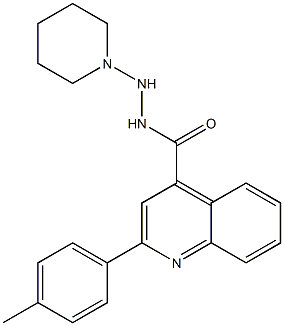 N'-Piperidino-2-(4-methylphenyl)quinoline-4-carbohydrazide Structure