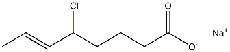 5-Chloro-6-octenoic acid sodium salt Structure