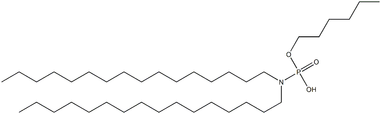 N,N-Dihexadecylamidophosphoric acid hydrogen hexyl ester Structure