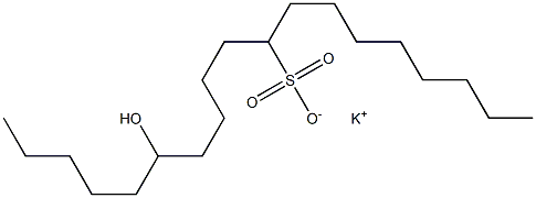 14-Hydroxynonadecane-9-sulfonic acid potassium salt 구조식 이미지