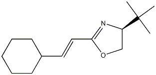 (4S)-4,5-Dihydro-4-tert-butyl-2-[(E)-2-cyclohexylethenyl]oxazole 구조식 이미지