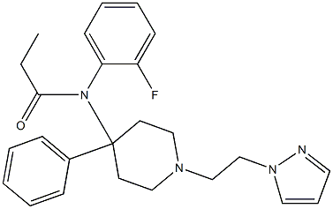 N-(2-Fluorophenyl)-N-[1-(2-(1H-pyrazol-1-yl)ethyl)-4-phenylpiperidin-4-yl]propanamide 구조식 이미지