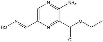 2-Amino-5-[(hydroxyimino)methyl]pyrazine-3-carboxylic acid ethyl ester 구조식 이미지