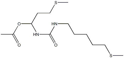 N-(3-Methylthio-1-acetoxypropyl)-N'-(5-methylthiopentyl)urea 구조식 이미지