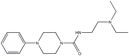 4-Phenyl-N-(2-diethylaminoethyl)piperazine-1-carboxamide 구조식 이미지