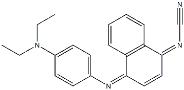 [[4-[[4-(Diethylamino)phenyl]imino]naphthalen-1(4H)-ylidene]amino] cyanide Structure