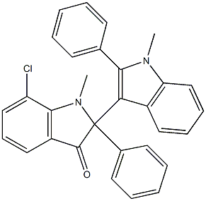 7-Chloro-1,1'-dimethyl-2,2'-diphenyl[2,3'-bi[1H-indol]]-3(2H)-one Structure