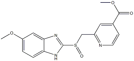 2-[[(5-Methoxy-1H-benzimidazol-2-yl)sulfinyl]methyl]pyridine-4-carboxylic acid methyl ester 구조식 이미지