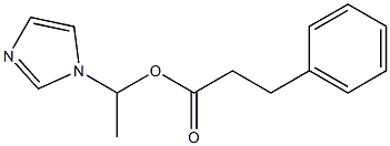 3-Phenylpropionic acid 1-(1H-imidazol-1-yl)ethyl ester Structure