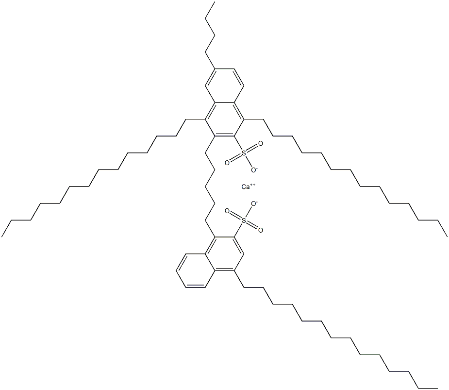 Bis(1,4-ditetradecyl-2-naphthalenesulfonic acid)calcium salt 구조식 이미지