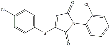 3-(4-Chlorophenyl)thio-1-(2-chlorophenyl)-1H-pyrrole-2,5-dione Structure
