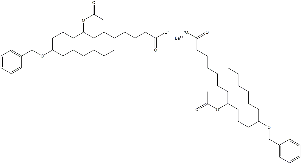 Bis(12-benzyloxy-8-acetyloxystearic acid)barium salt 구조식 이미지