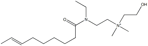 2-[N-Ethyl-N-(7-nonenoyl)amino]-N-(2-hydroxyethyl)-N,N-dimethylethanaminium 구조식 이미지