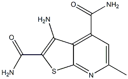 3-Amino-4-carbamoyl-6-methylthieno[2,3-b]pyridine-2-carboxamide 구조식 이미지