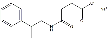 3-[(2-Phenylpropyl)carbamoyl]propionic acid sodium salt Structure