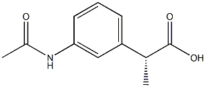 [R,(-)]-2-[m-(Acetylamino)phenyl]propionic acid 구조식 이미지