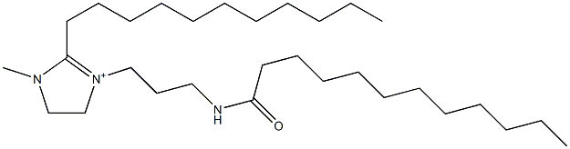 4,5-Dihydro-1-methyl-3-[3-[(1-oxododecyl)amino]propyl]-2-undecyl-1H-imidazol-3-ium Structure