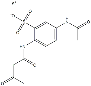 2-(Acetoacetylamino)-5-(acetylamino)benzenesulfonic acid potassium salt Structure