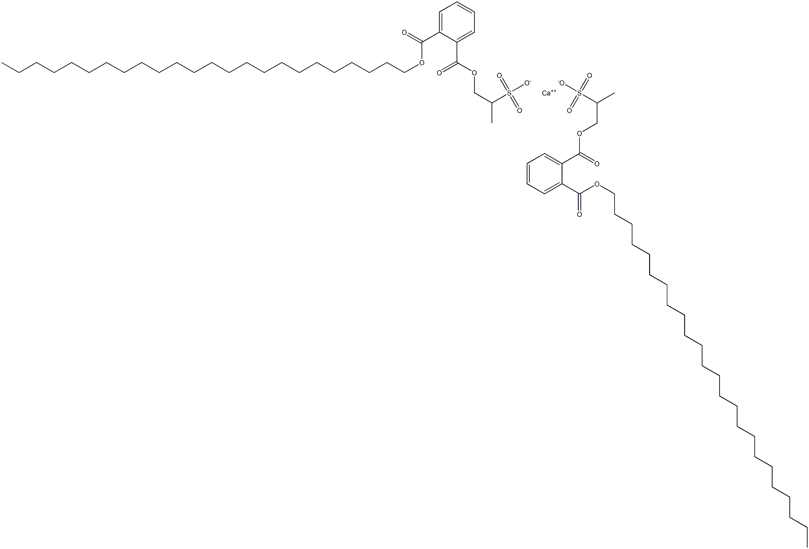 Bis[1-[(2-tetracosyloxycarbonylphenyl)carbonyloxy]propane-2-sulfonic acid]calcium salt Structure