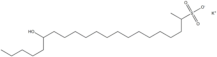 16-Hydroxyhenicosane-2-sulfonic acid potassium salt 구조식 이미지