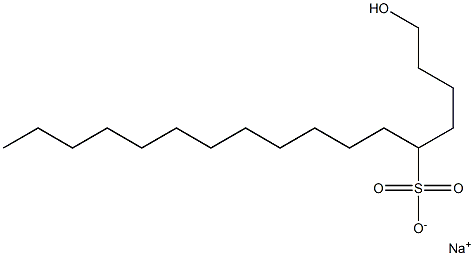 1-Hydroxyheptadecane-5-sulfonic acid sodium salt Structure