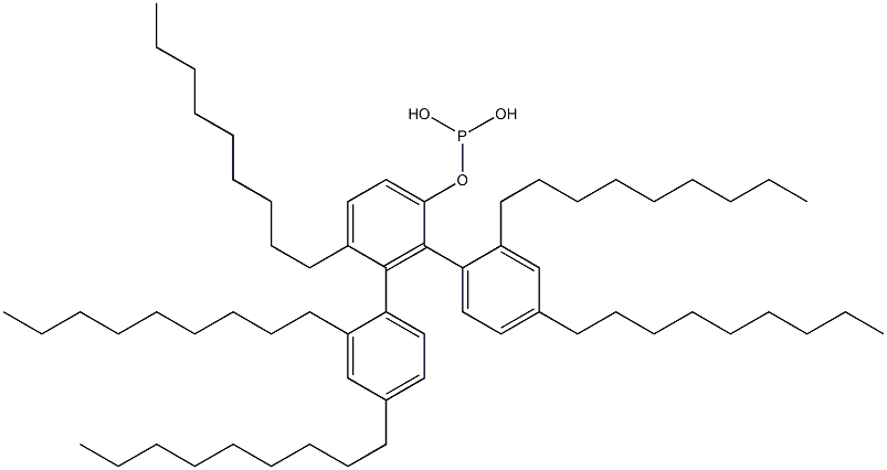 Phosphorous acid bis(2,4-dinonylphenyl)4-nonylphenyl ester 구조식 이미지