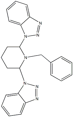 1-Benzyl-2,6-bis(1H-benzotriazol-1-yl)piperidine 구조식 이미지