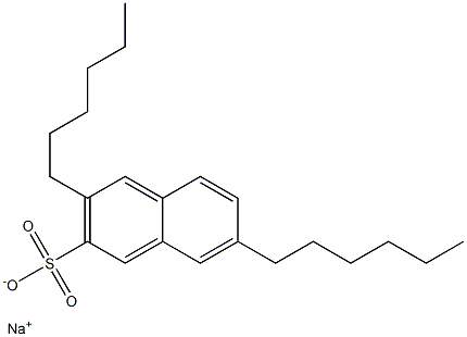 3,7-Dihexyl-2-naphthalenesulfonic acid sodium salt Structure