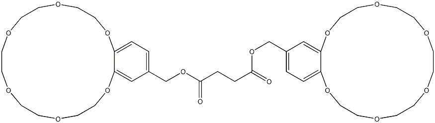 Succinic acid bis[(2,3,5,6,8,9,11,12,14,15-decahydro-1,4,7,10,13,16-benzohexaoxacyclooctadecin)-18-ylmethyl] ester Structure