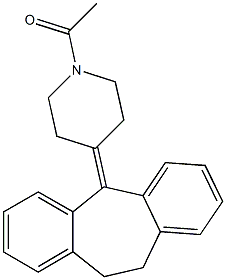 5-(1-Acetyl-4-piperidinylidene)-10,11-dihydro-5H-dibenzo[a,d]cycloheptene 구조식 이미지