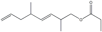 Propionic acid 2,5-dimethyl-3,7-octadienyl ester 구조식 이미지