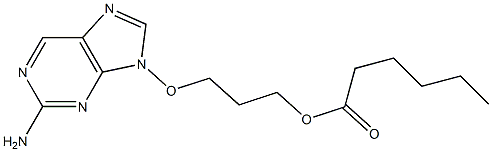 2-Amino-9-(3-hexanoyloxypropyloxy)-9H-purine 구조식 이미지