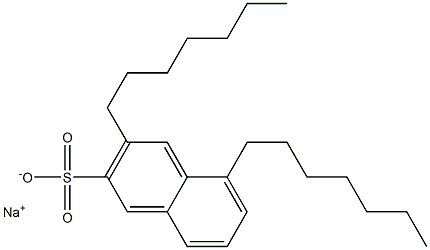 3,5-Diheptyl-2-naphthalenesulfonic acid sodium salt Structure