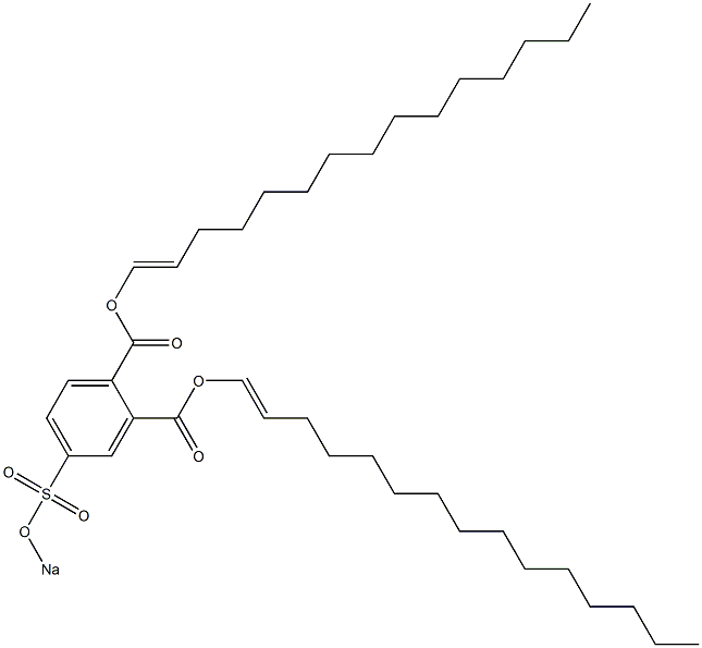 4-(Sodiosulfo)phthalic acid di(1-pentadecenyl) ester Structure