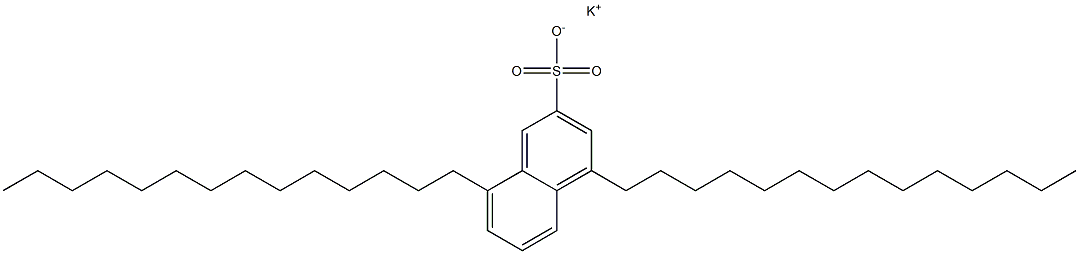 4,8-Ditetradecyl-2-naphthalenesulfonic acid potassium salt Structure