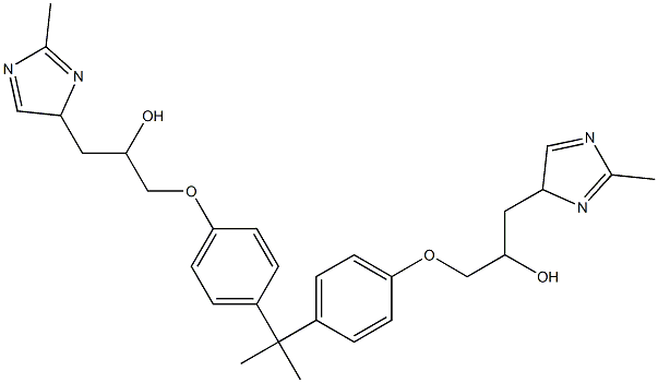 1,1'-(2,2-Propanediyl)bis[(4,1-phenylene)oxy]bis[3-(2-methyl-4H-imidazol-4-yl)-2-propanol] Structure