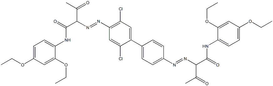 4,4'-Bis[[1-(2,4-diethoxyphenylamino)-1,3-dioxobutan-2-yl]azo]-2,5-dichloro-1,1'-biphenyl Structure