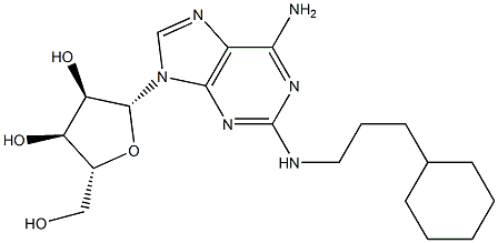2-(3-Cyclohexylpropylamino)adenosine Structure