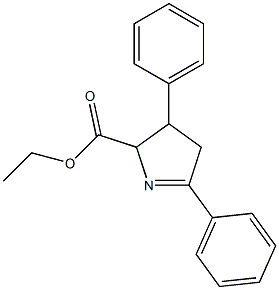 3,5-Diphenyl-3,4-dihydro-2H-pyrrole-2-carboxylic acid ethyl ester 구조식 이미지